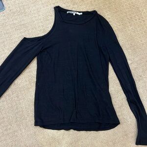 Pam & Gela Open Shoulder Black Long Sleeve